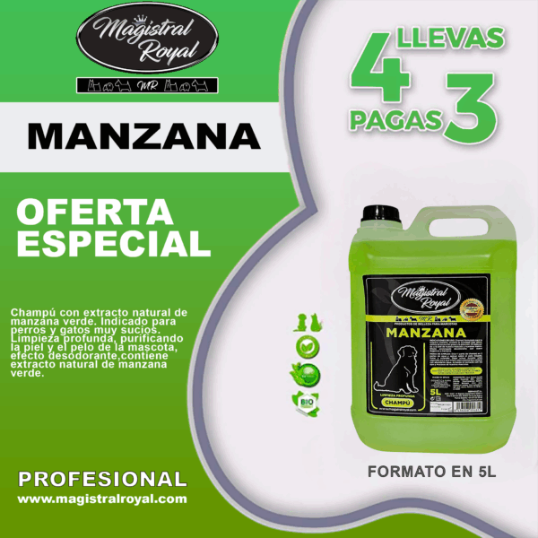 Promoción champú manzana para perros (4×3)