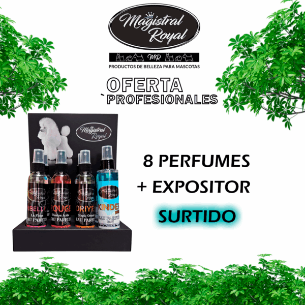 Promoción expositor 8 Perfumes Surtidos